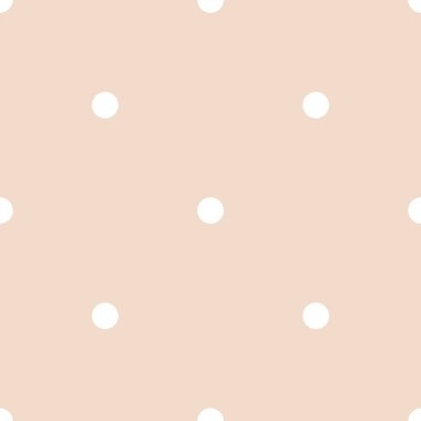 Pastel turuncu zemin üzerine beyaz lekeli vektör desenle döşenir