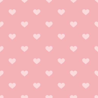Döşeme vektör deseni pastel arka plan üzerinde pembe Kalpler