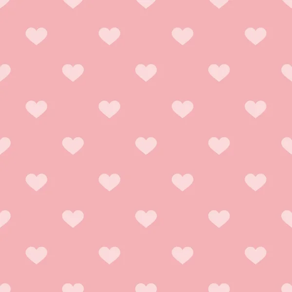 Patrón Vectores Azulejos Con Corazones Rosados Sobre Fondo Pastel — Vector de stock