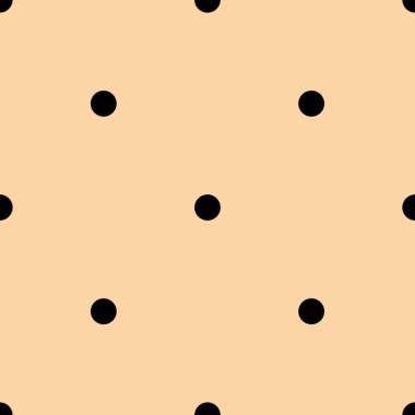 Pastel pembe arka planda siyah benekli döşeme vektör deseni