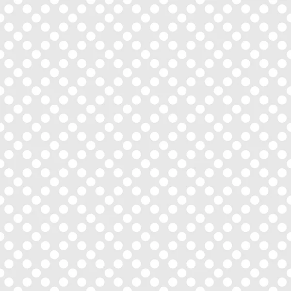 Tile Vector Pattern Grey Polka Dots White Background — Stock Vector