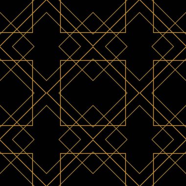 Siyah zemin üzerine altın süs döşeme vektör deseni