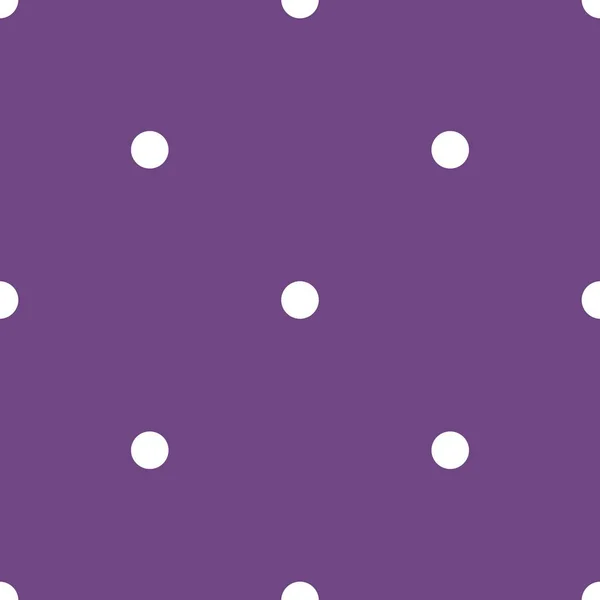 Modèle Vectoriel Tuile Pois Blancs Sur Fond Violet Pastel — Image vectorielle