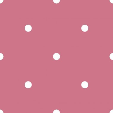 Pastel pembe arka planda beyaz benekli döşeme vektör deseni