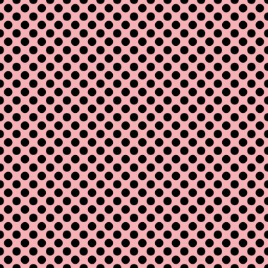 Pembe arka planda siyah benekli döşeme vektör deseni