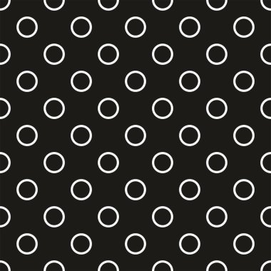 Siyah ve beyaz noktalar Dikişsiz arka plan ile kiremit vektör deseni