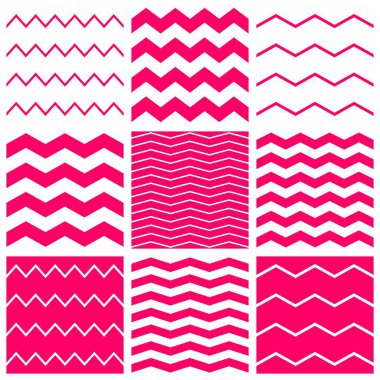 Döşeme vektör deseni ile beyaz ve pembe zig zag arka plan sorunsuz dekorasyon duvar kağıdı için ayarla