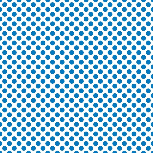 Seamless Vector Pattern Cute Tile Navy Blue Polka Dots White — ストックベクタ