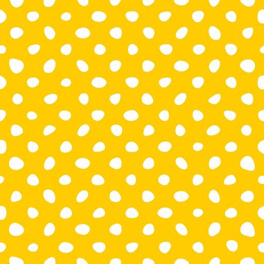 Beyaz elli, güneşli sarı arka planda puanlı kusursuz vektör deseni. Kartlar, davetiyeler, düğün ya da bebek partisi albümleri, arka plan, sanat ve albüm için.