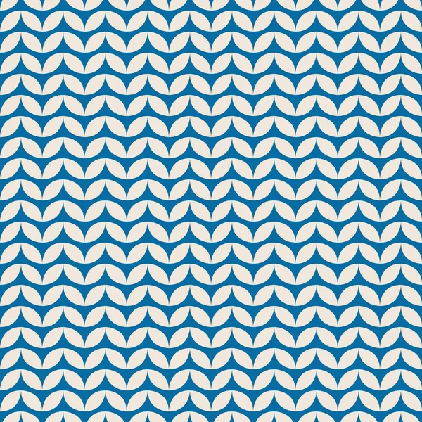 青いタイル ジグザグ編みパターンや冬のベクトルの背景 — ストックベクタ