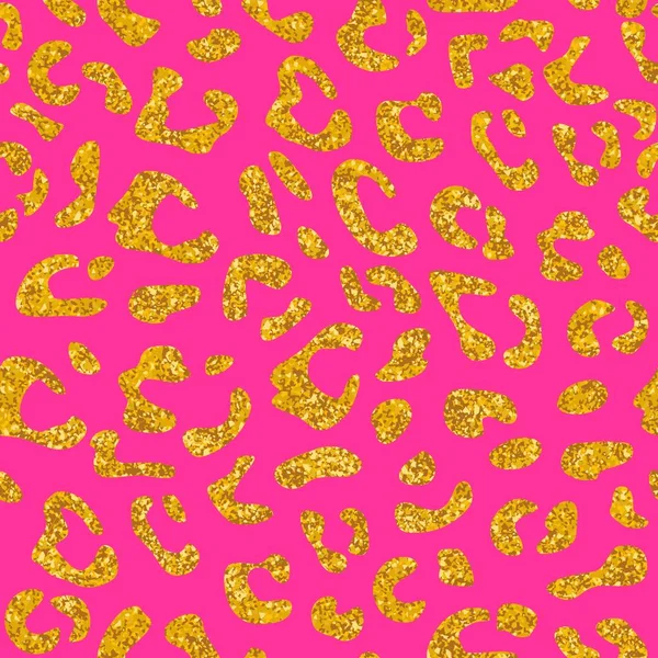 Disegno Del Modello Vettoriale Leopardo Senza Soluzione Continuità Animale Rosa — Vettoriale Stock