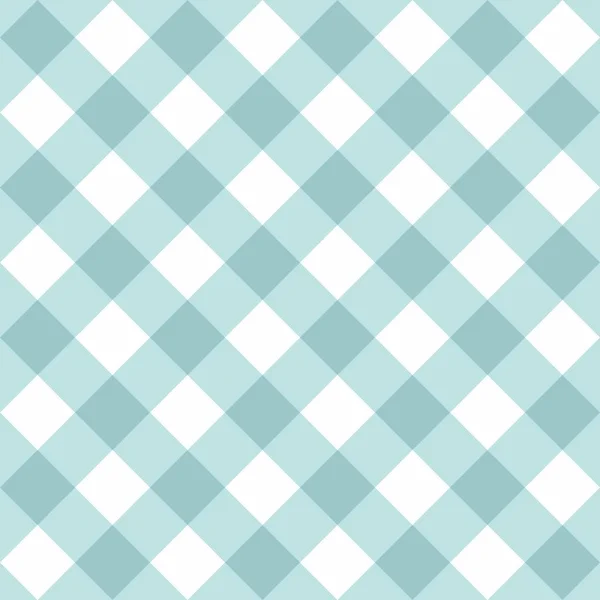 Naadloze Zoete Munt Blauwe Witte Achtergrond Geruite Vector Patroon Raster — Stockvector