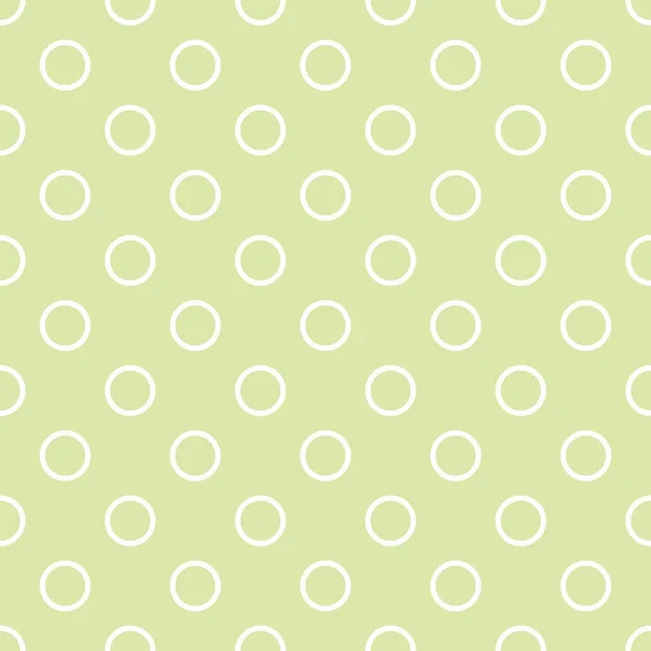 Seamless Vector Pattern Polka Dots Fresh Grass Green Background — Stock Vector