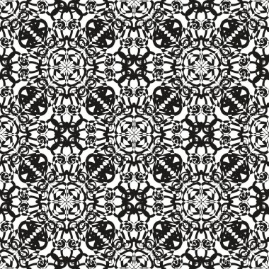 Siyah ve beyaz vektör deseni ya da grafik çizgi arkaplanı