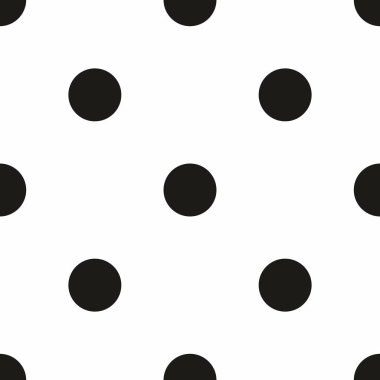 Beyaz arkaplandaki siyah benekli noktalar pürüzsüz vektör deseni