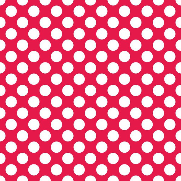 Ретро бесшовный векторный рисунок с белыми точками польки на красном или розовом фоне
 
