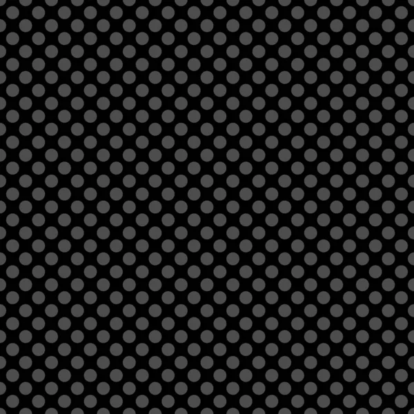 Seamless Vector Dark Pattern White Polka Dots Black Background Web — Stock Vector