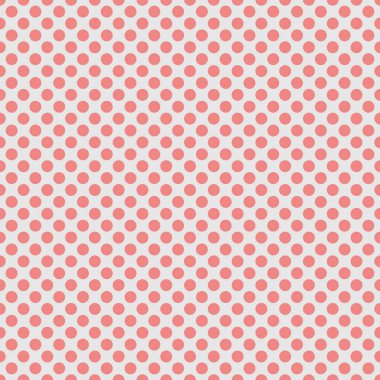 Gri arka planda pembe benekli kusursuz vektör deseni. Kartlar, albümler, arka planlar, sanatlar, el sanatları, kumaşlar, dekorasyon veya albümler için