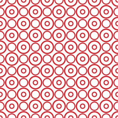 Beyaz arka plan üzerinde büyük kırmızı polka noktalar ile Kiremit vektör deseni