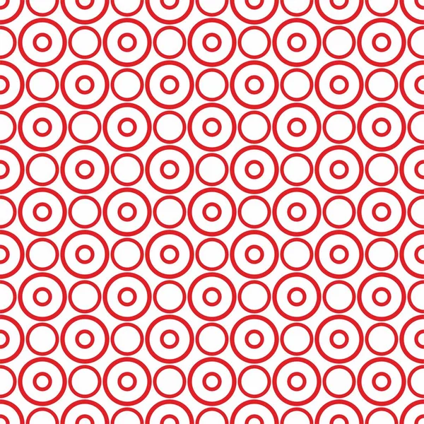 Modèle Vectoriel Tuile Avec Gros Pois Rouges Sur Fond Blanc — Image vectorielle