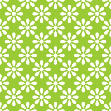 Yeşil ve beyaz arkaplan ile döşeme vektör deseni