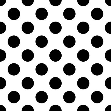 Beyaz arkaplandaki siyah benekli noktalar pürüzsüz vektör deseni