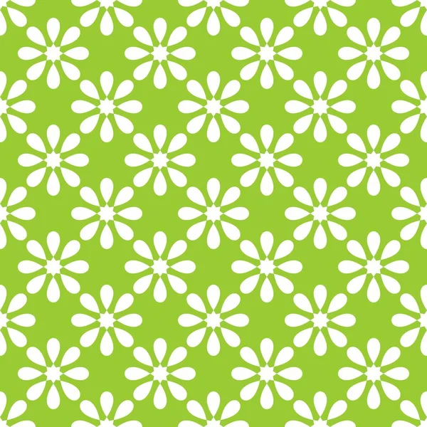 緑と白の背景を持つタイルベクトルパターン — ストックベクタ