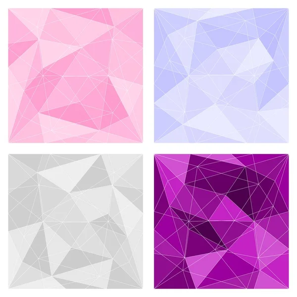 Rosa Gris Violeta Triángulo Vector Fondo Chevron Superficie Patrón Conjunto — Archivo Imágenes Vectoriales