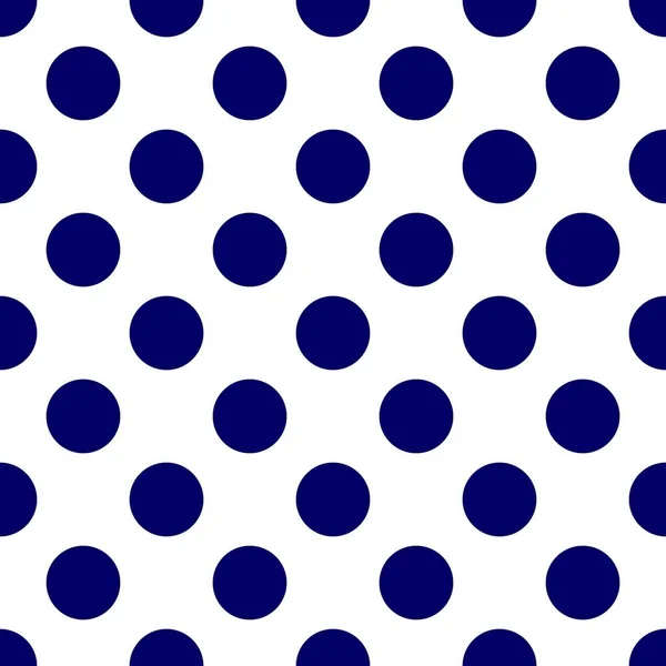 无缝的矢量孤立的白色背景上的水手海军蓝色波尔卡圆点的图案 用于桌面壁纸 水手博客网站或现货织物 — 图库矢量图片