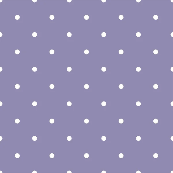 Patrón Vectorial Azulejos Con Lunares Blancos Sobre Fondo Rosa Violeta — Vector de stock