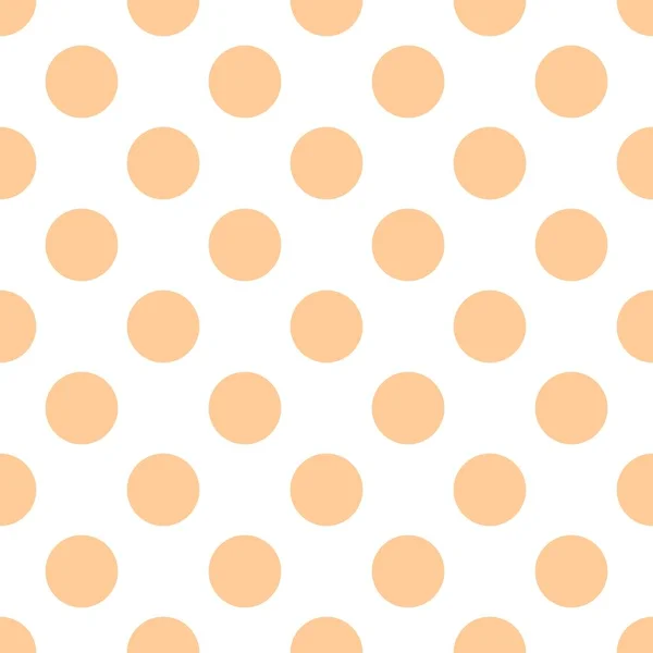 Seamless Vector Pattern Orange Polka Dots White Background Website Design — Stock Vector