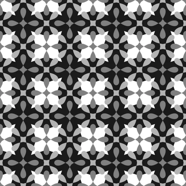 Tile Grey Black White Pattern Seamless Decoration Wallpaper Backgrounds Blogs — Stock Vector