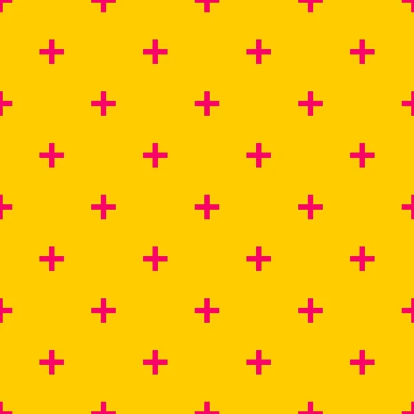 Cruz Azulejo Más Pastel Patrón Vectorial Rosa Amarillo Para Decoración — Vector de stock