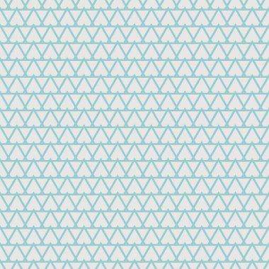 Kusursuz dekorasyon duvar kağıdı için pastel gri arkaplan üzerinde nane mavisi üçgenler içeren döşeme vektör deseni