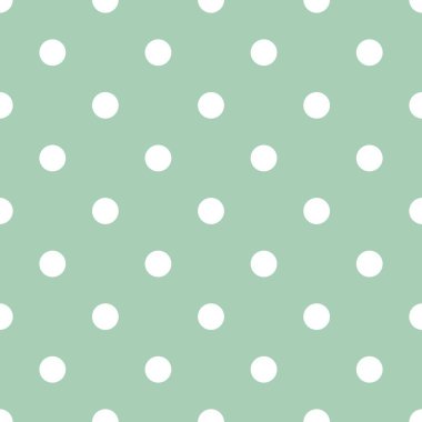 Nane yeşili arkaplanda küçük beyaz benekli döşeme vektör deseni
