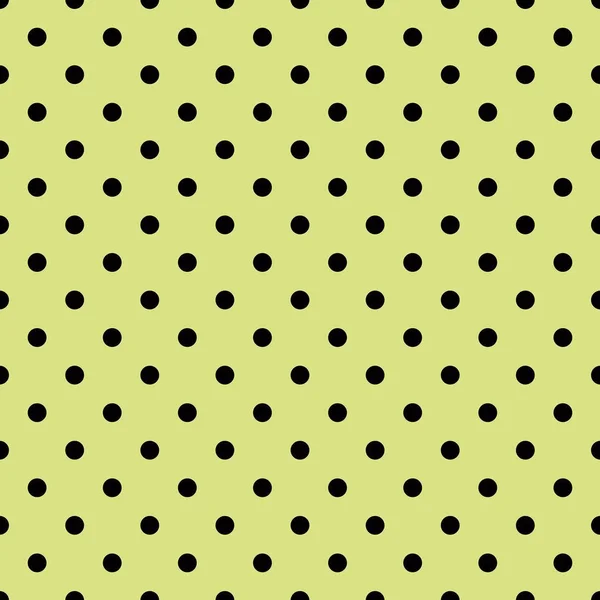 Patrón Vector Azulejos Con Lunares Negros Sobre Fondo Verde Para — Vector de stock