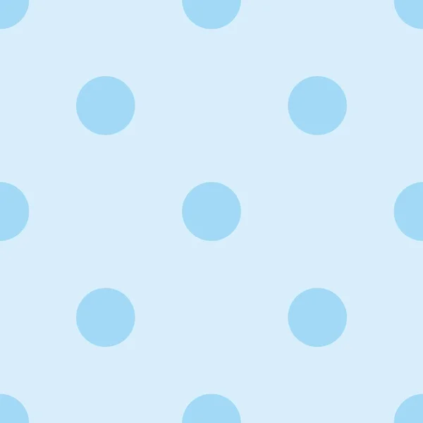 青い水玉模様のタイルベクトルパターンがシームレスな装飾の壁紙のための青い背景に — ストックベクタ