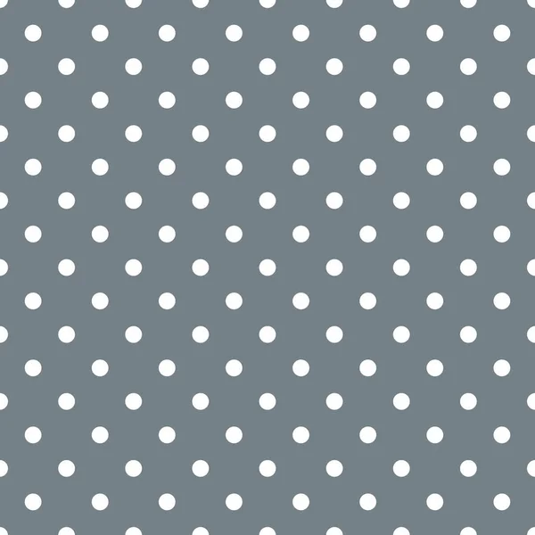 无缝隙装饰墙纸用灰蓝色背景白色圆点线形矢量图案 — 图库矢量图片