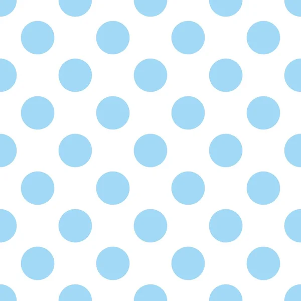 Seamless Vector Pattern Texture Background Cool Blue Polka Dots White — Stock Vector