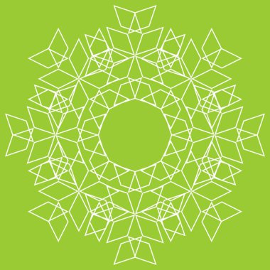 Döşeme çizgisi vektör deseni veya yeşil ve beyaz duvar kağıdı arkaplanı