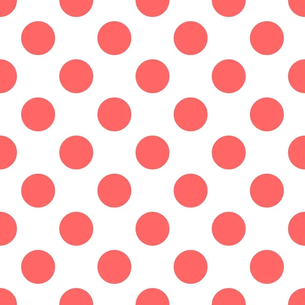 Bezproblémový Vektorový Vzor Růžovými Puntíky Polka Bílém Pozadí Pro Design — Stockový vektor