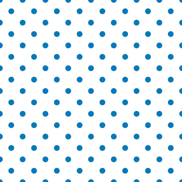 Бесшовный Векторный Узор Текстура Фон Прохладной Голубой Горошек Точек Белом — стоковый вектор
