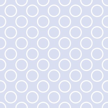 Retro bebek mavi arka planında büyük beyaz benekli vektörsüz desen.