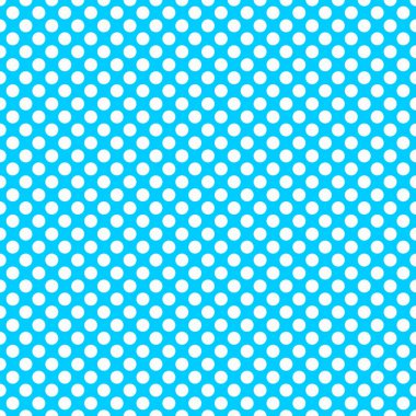 Neon mavisi arka planda beyaz benekli kusursuz vektör deseni