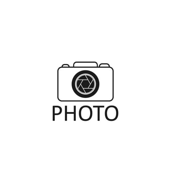 Vektör illüstrasyon fotoğraf simgesi logo tasarımı — Stok Vektör