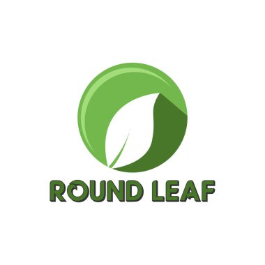 Vejetaryen veya vejetaryen gıda paketi tasarımı için yeşil yaprak etiketi şablonu