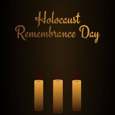 Sarı mum taşıyıcı tasarımı izole edilmiş. Soykırım vektörünün kurbanlarının anısına anma