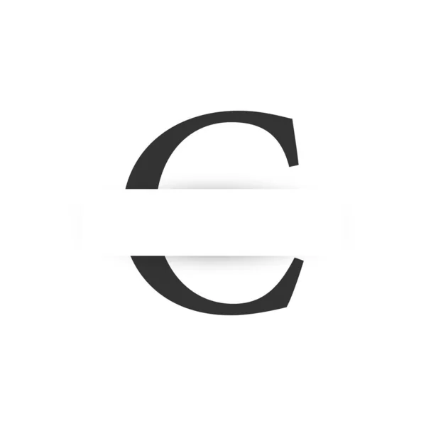 Papier vectoriel coupé lettre initiale d modèle de conception de logo — Image vectorielle