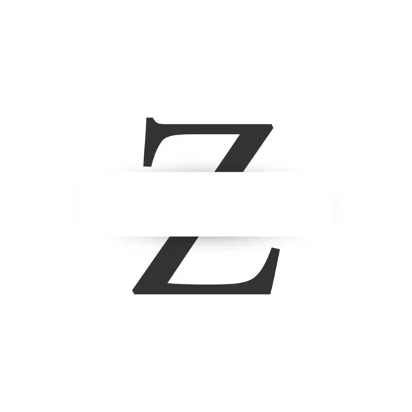 Векторний папір вирізав початкову літеру Z шаблон дизайну логотипу — стоковий вектор