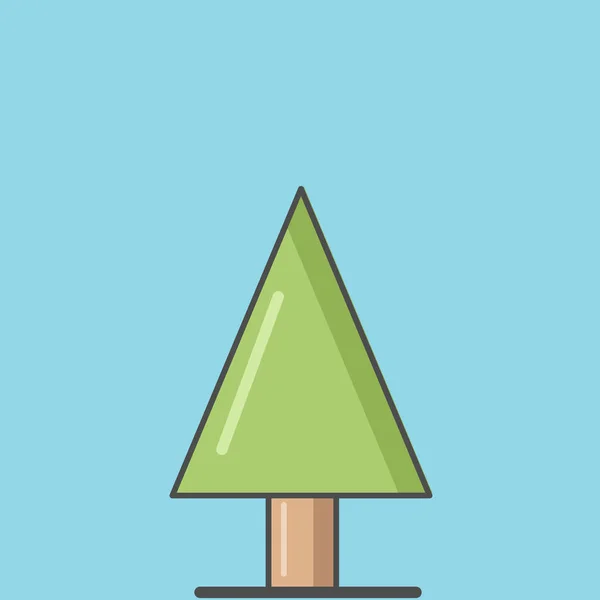 Árvore de ilustração vetorial simples ícone sólido design plano — Vetor de Stock